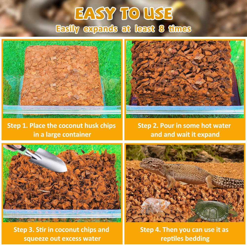 Legigo substrate absorbs odors and messes to keep terrariums clean.