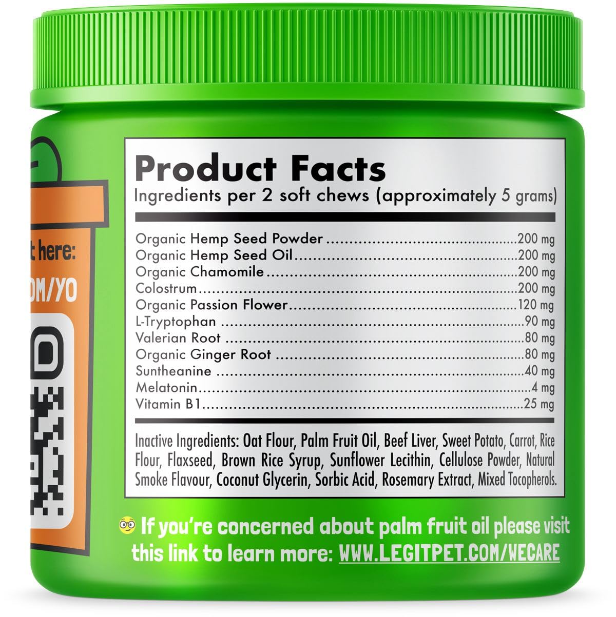 LEGITPET 120-count chews offer convenient daily use for calmer routines.
