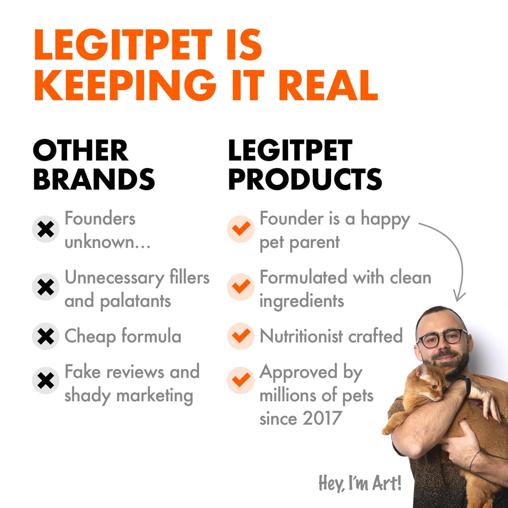 LEGITPET Allergy Relief Chews immune-digestive support label highlights probiotics