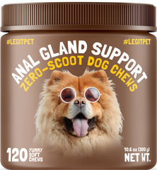 LEGITPET Anal Gland Relief Chews packaging shown for easy daily use and routine.