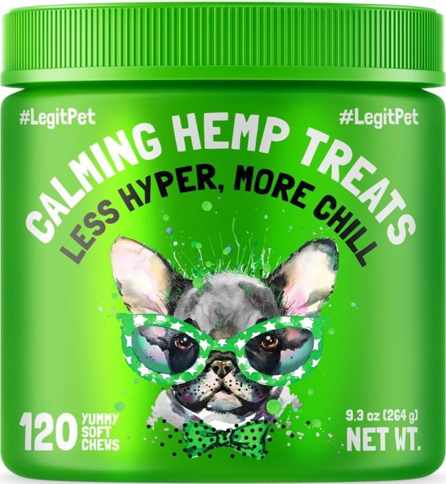 LEGITPET calming dog treats front view with duck flavor for smoother relaxation.