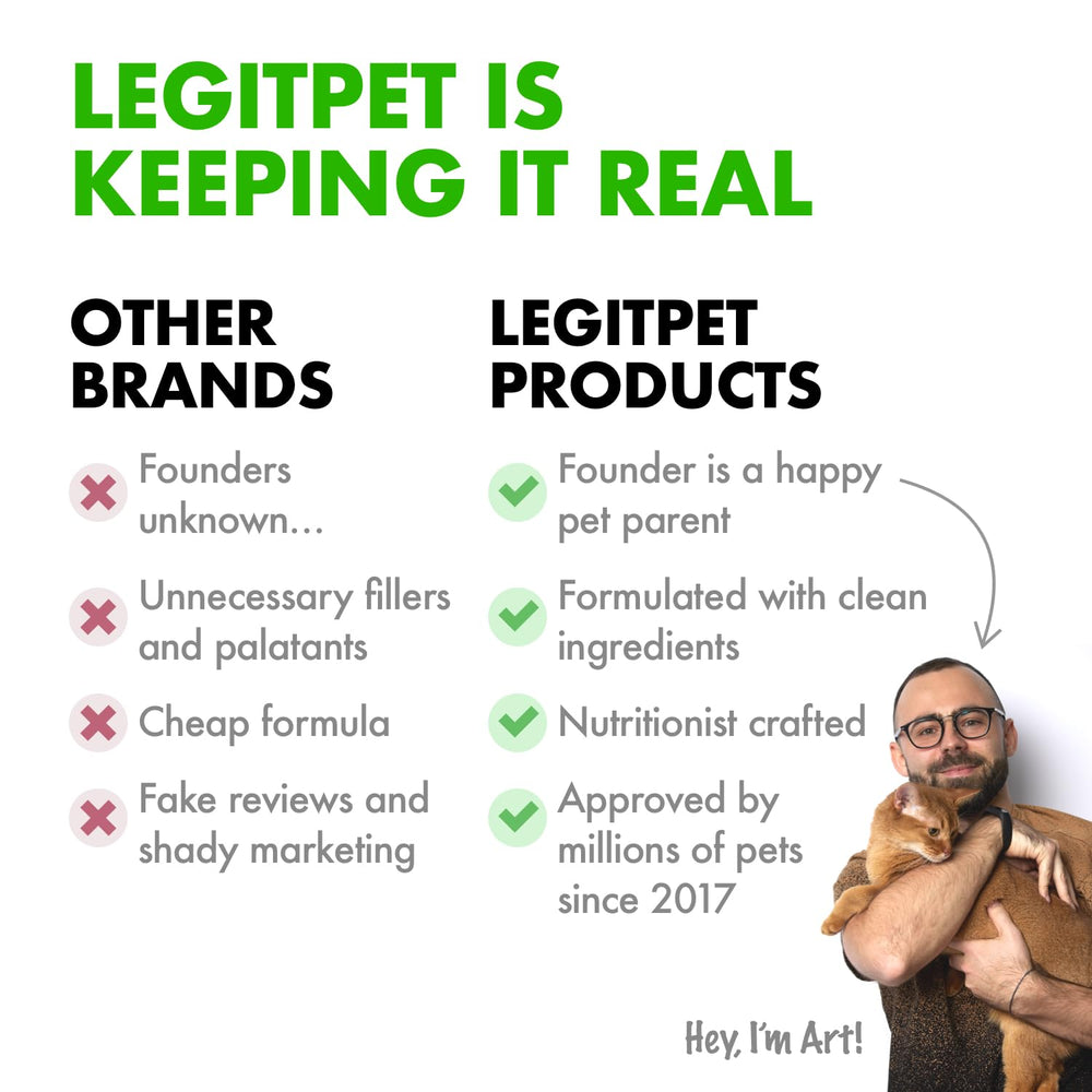 LEGITPET Cat Calming Treats supports calmer multi-cat homes and introductions.