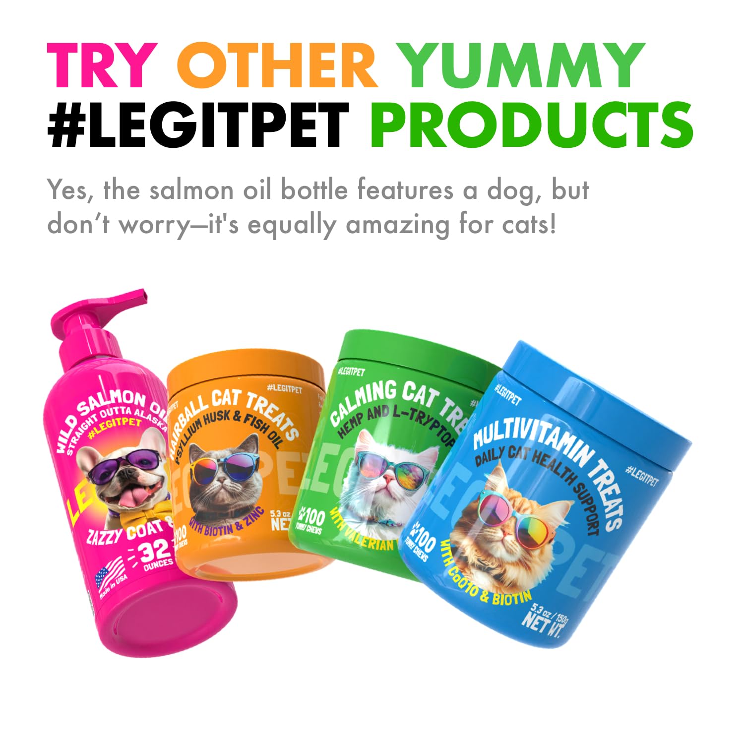 LEGITPET Cat Calming Treats packaging shows convenient soft-chew format.