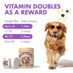 LEGITPET collagen dog chews packaging highlights dosage and ingredients.