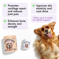 LEGITPET collagen dog chews texture close-up shows soft chew.