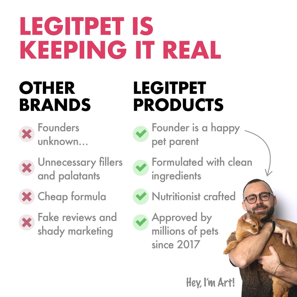 LEGITPET Cranberry UTI Chews small breed friendly serving suggestion.