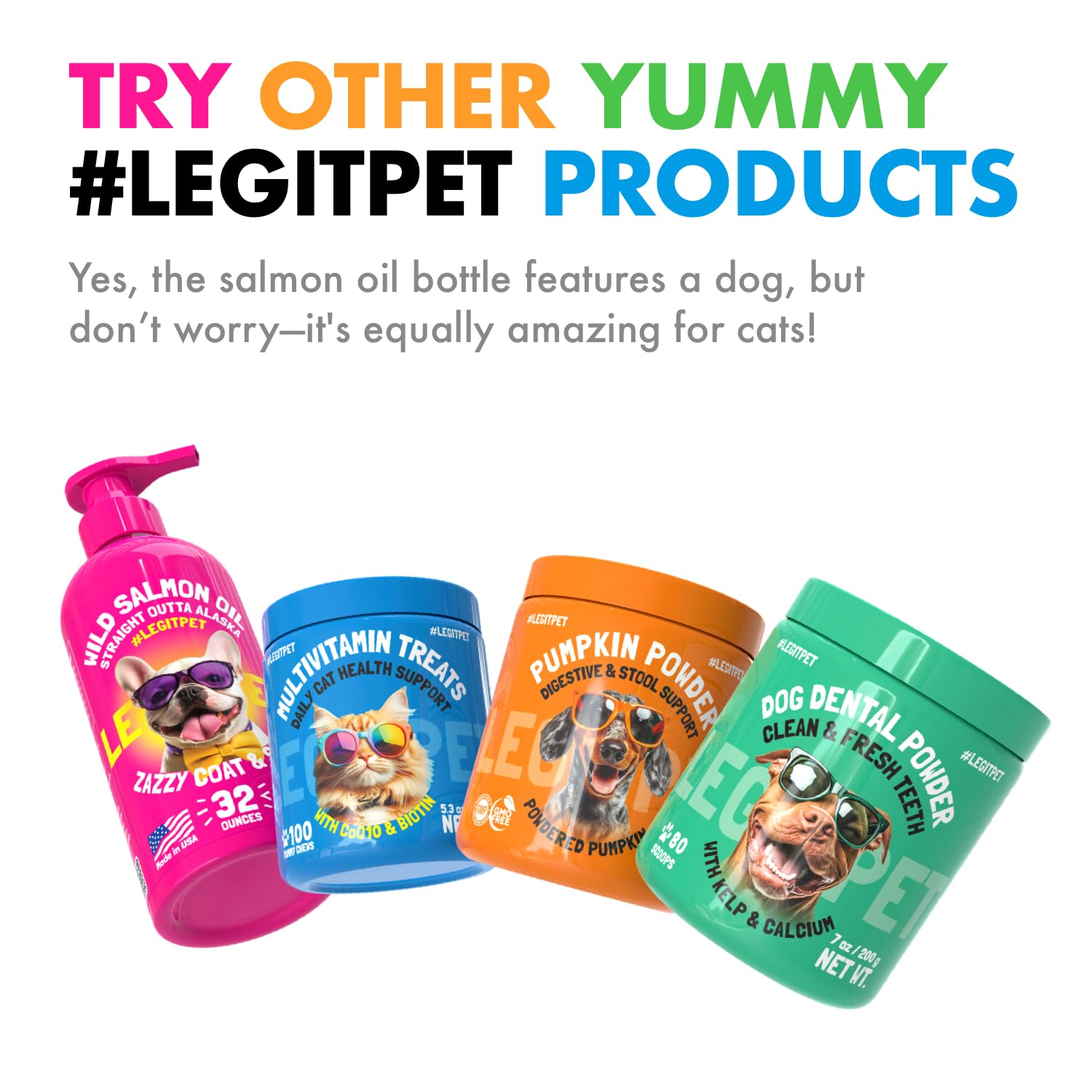 LEGITPET bottle closeup showing daily-use dog vitamins for overall health.