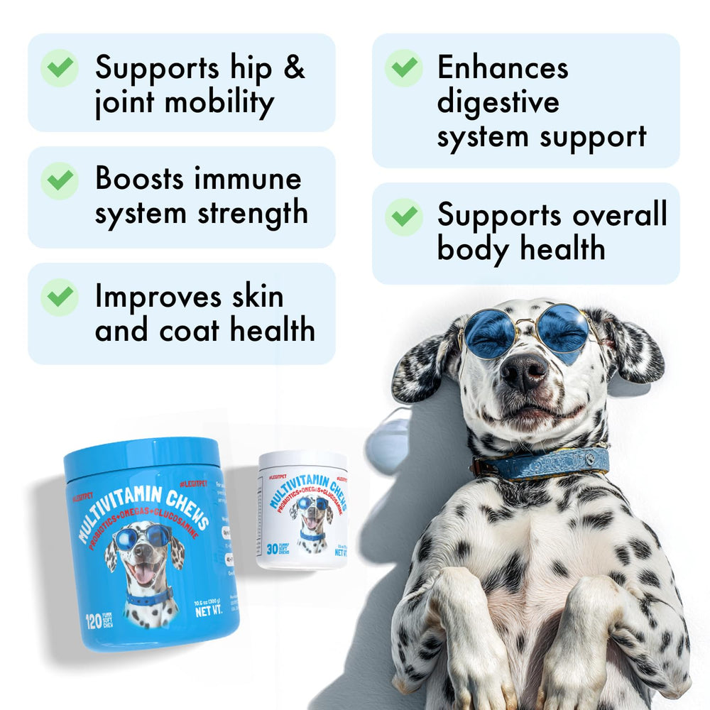 LEGITPET glucosamine chondroitin chews promote joint flexibility and mobility.