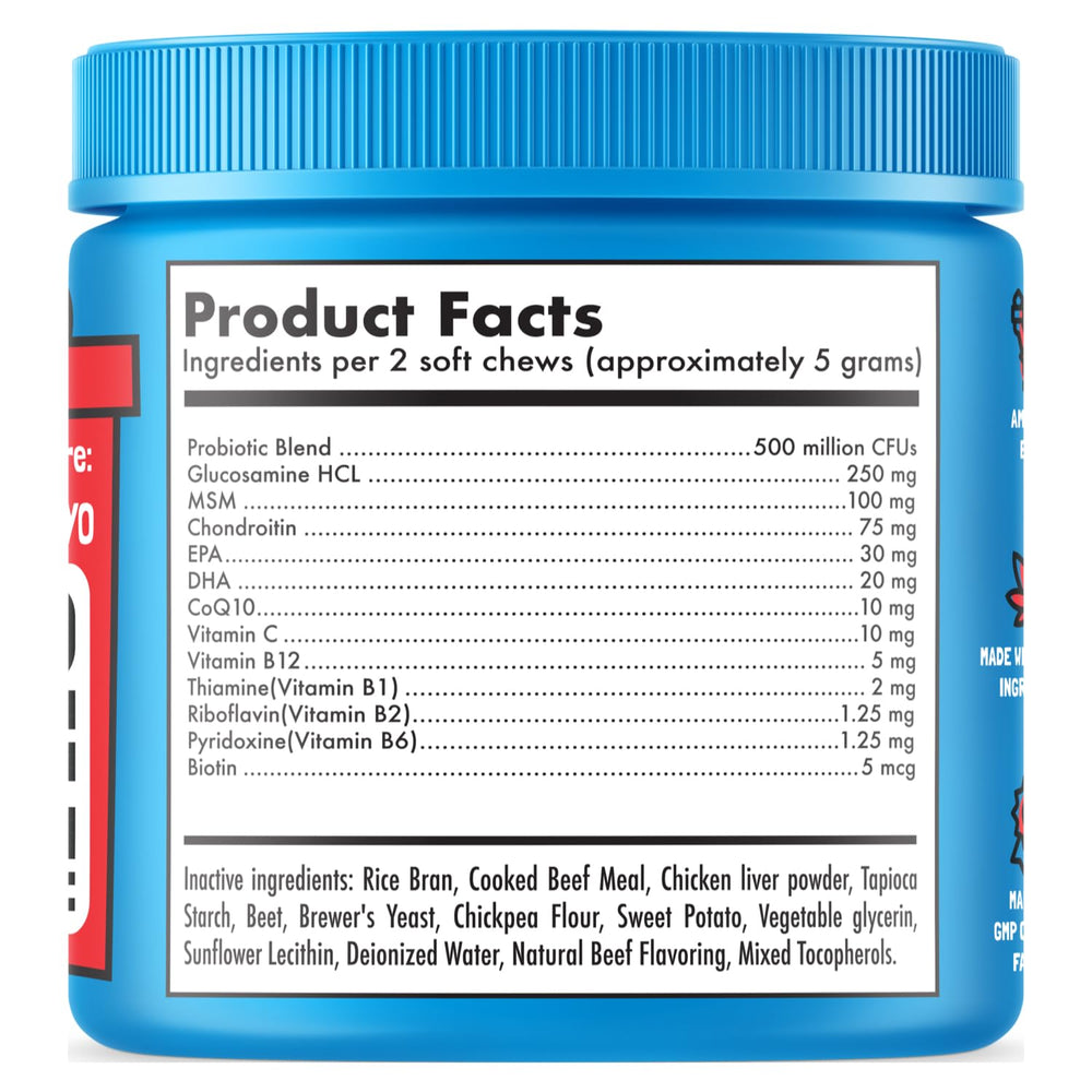 LEGITPET joint mobility chews improve flexibility during daily activity.