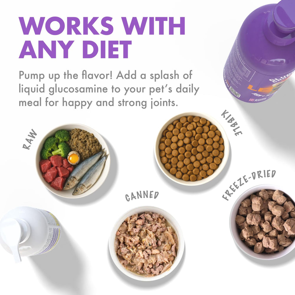 LEGITPET easy-mix formula being stirred into dog food.