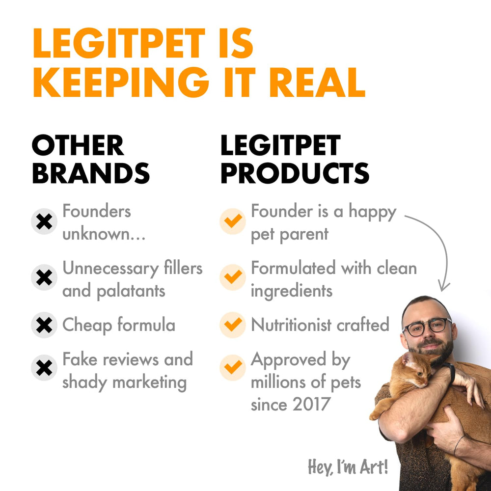 LEGITPET healthy bowel support visual emphasizing balanced digestion and regularity.