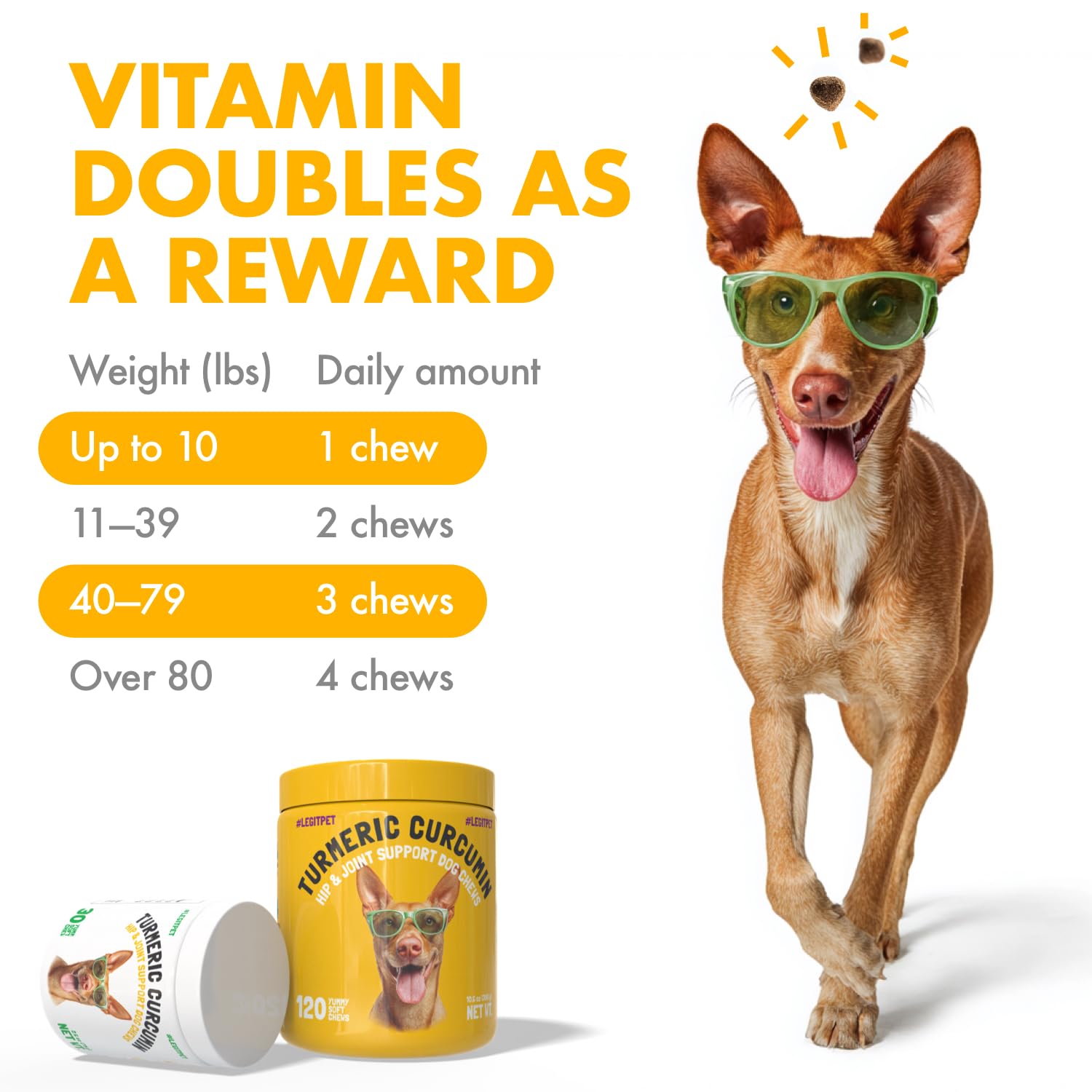 LEGITPET organic turmeric label emphasizes natural ingredients.