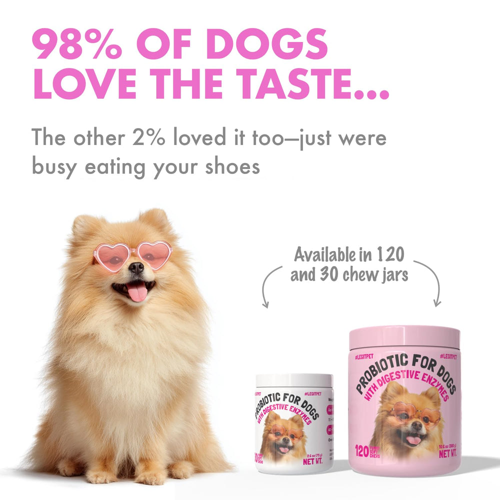 LEGITPET chews promoting gut flora balance illustration