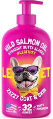LEGITPET Wild Alaskan Salmon Oil bottle pour for easy daily dosing