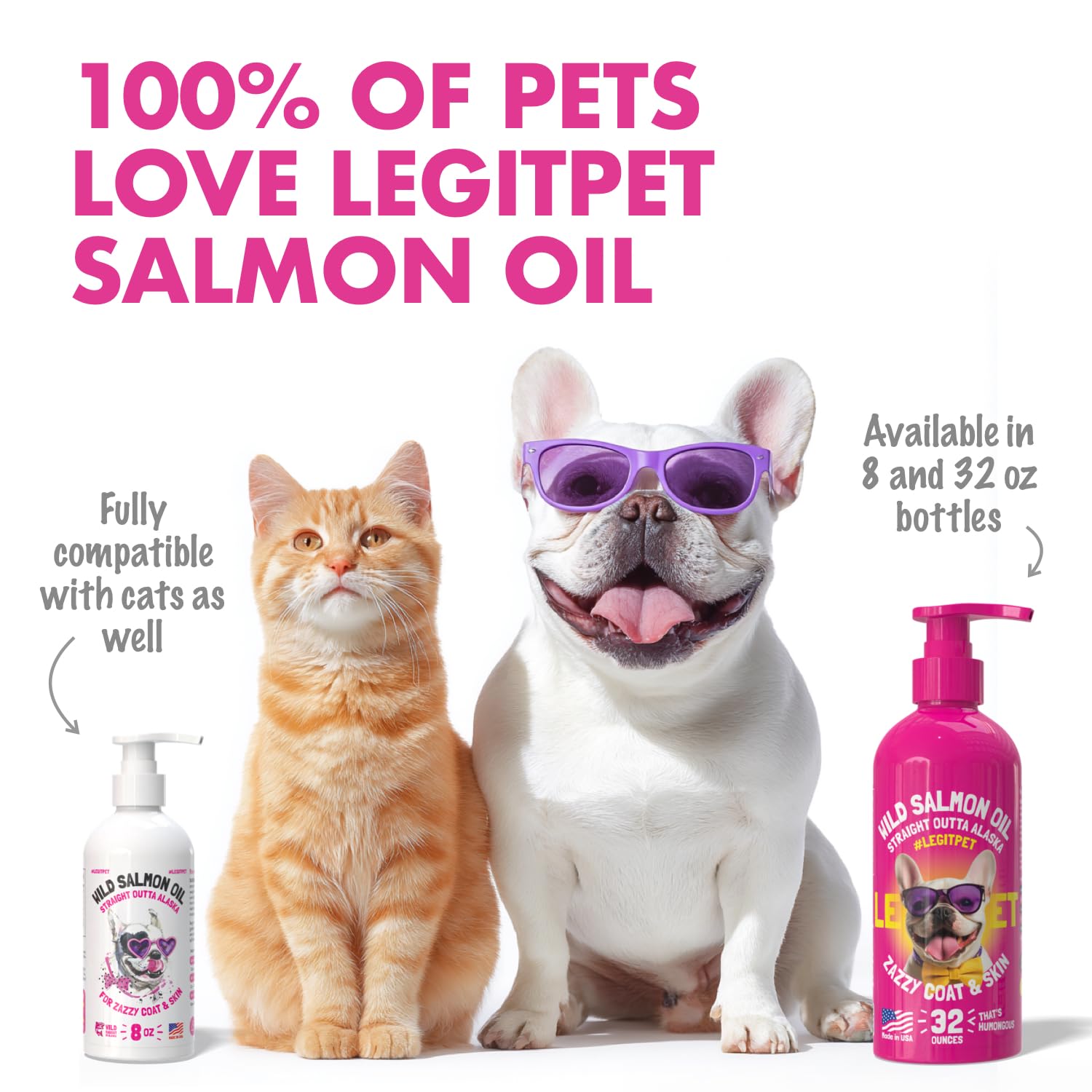 LEGITPET Salmon Oil packaging communicates omega-rich formula