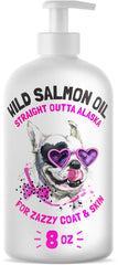 LEGITPET Wild Salmon Oil bottle - supports skin and coat health.