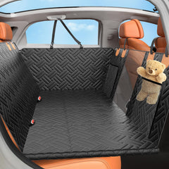 LEHNI back seat extender with hard bottom for dog comfort on trips.