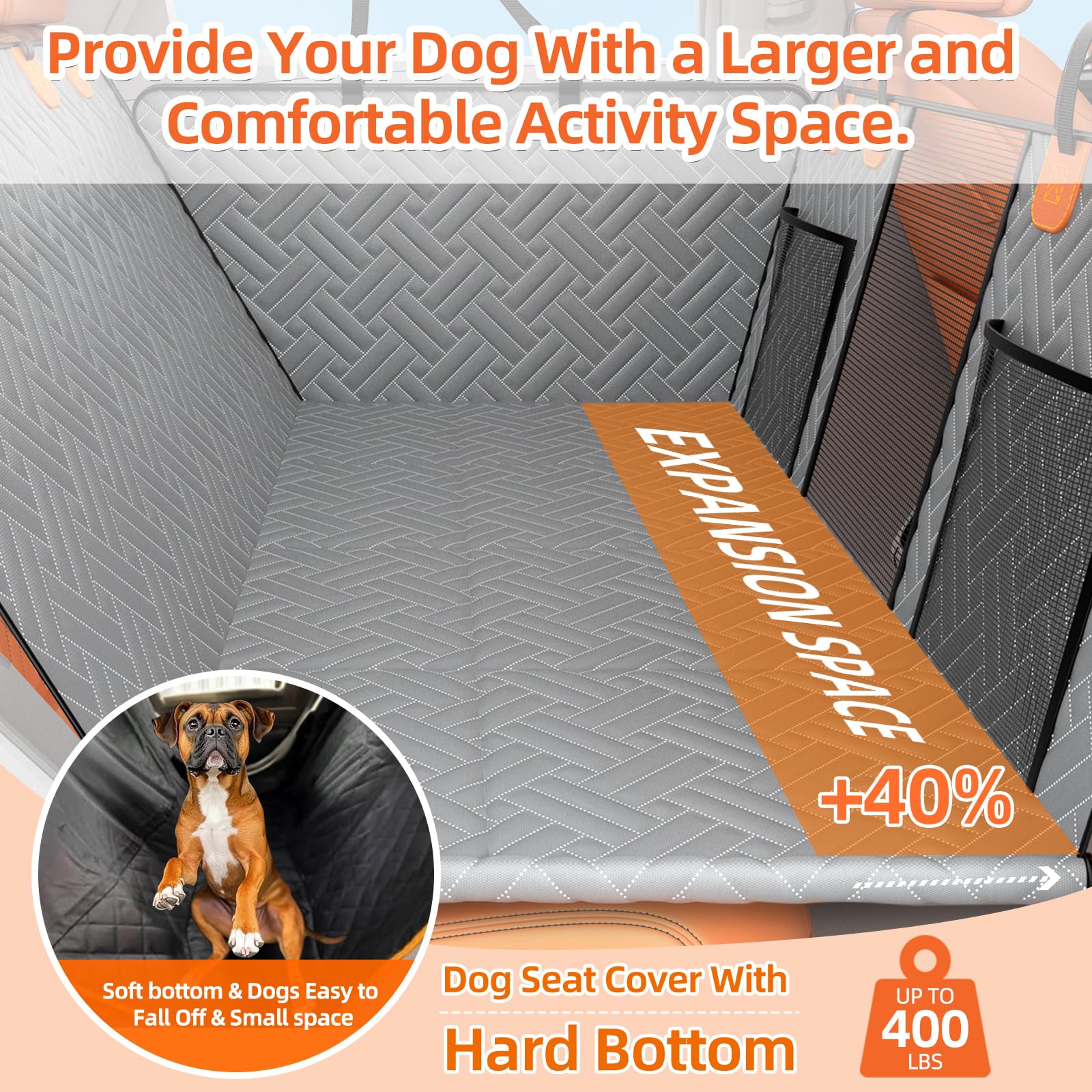 LEHNI extender shows mesh window enabling airflow for pets