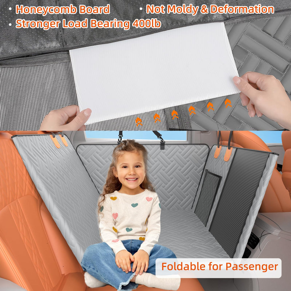 LEHNI waterproof fabric protects car seats during travel