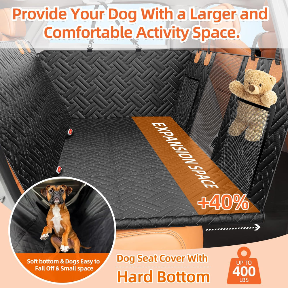 LEHNI car seat cover shows mesh window and breathable design.
