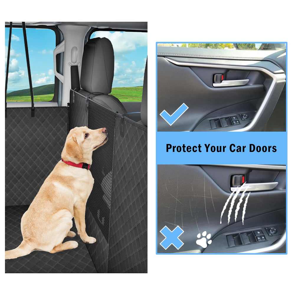 LEHNI dog floor hammock side-flaps door-cover shields doors from claws.