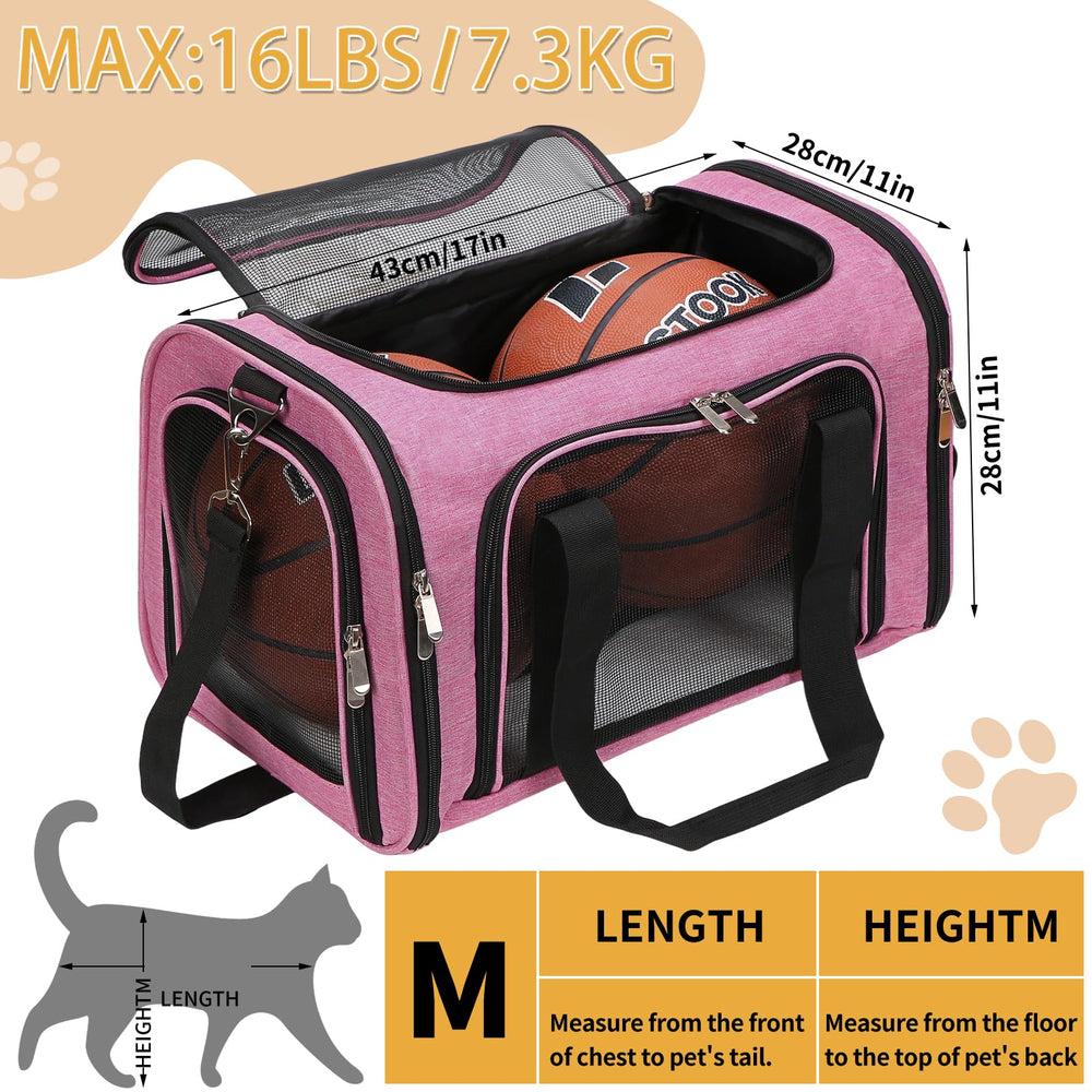 Breathable mesh windows on LEHNI pet carrier for airflow and visibility