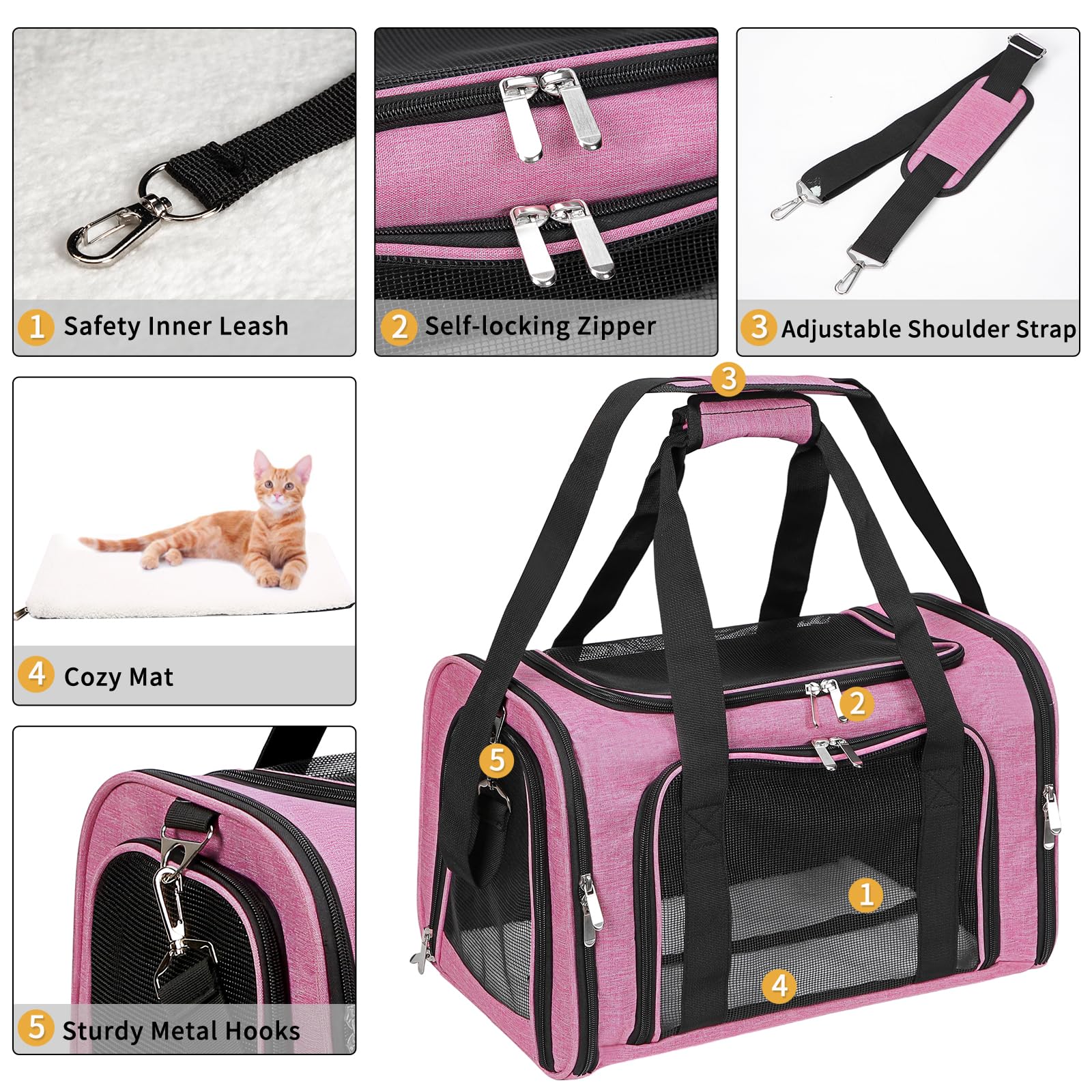 Removable washable mat inside LEHNI carrier for quick cleaning