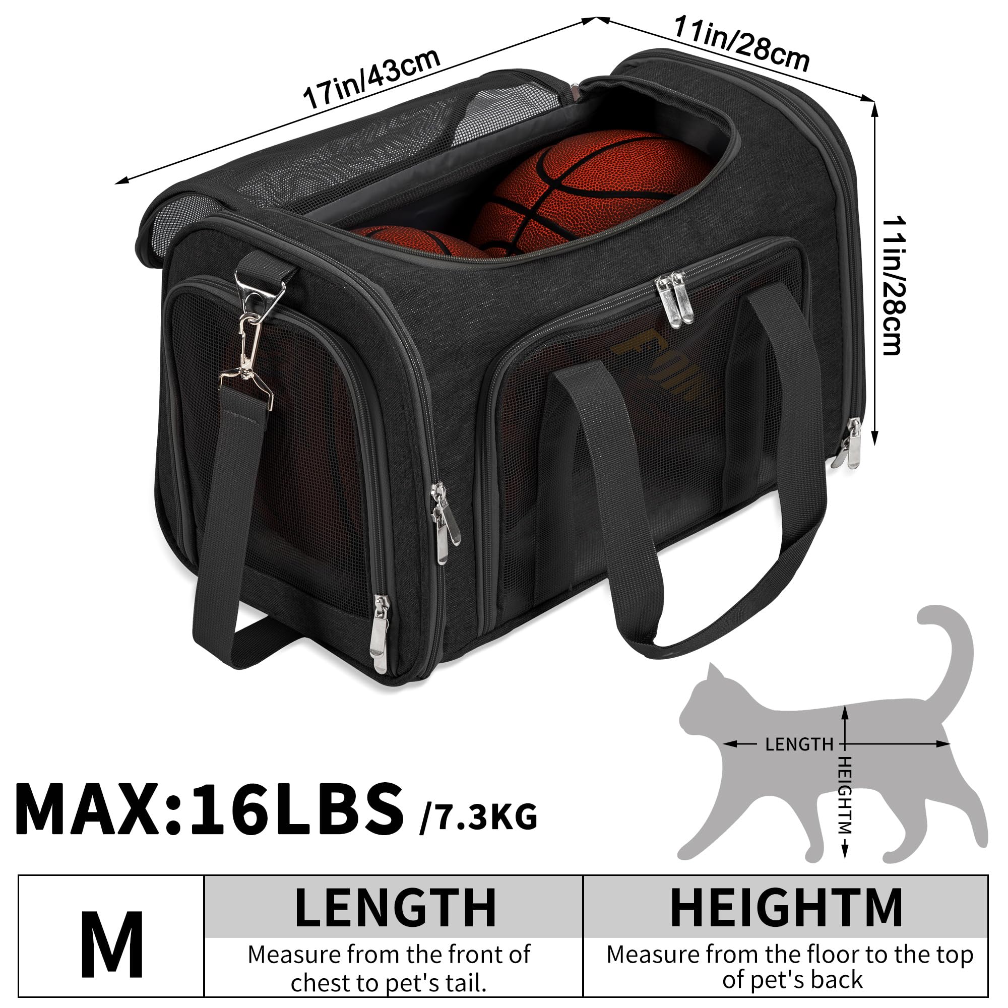 LEHNI carrier features breathable mesh windows for airflow and visibility.