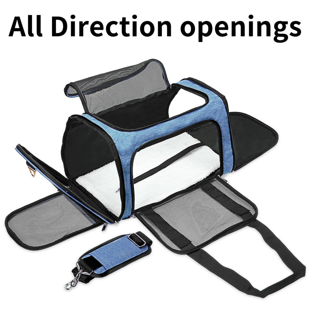 LEHNI soft-sided pet carrier four entrances for simple access