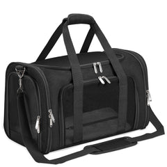 LEHNI soft sided pet carrier front view for safe, comfortable travel.