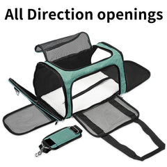 LEHNI turquoise carrier front view showing breathable mesh for comfort