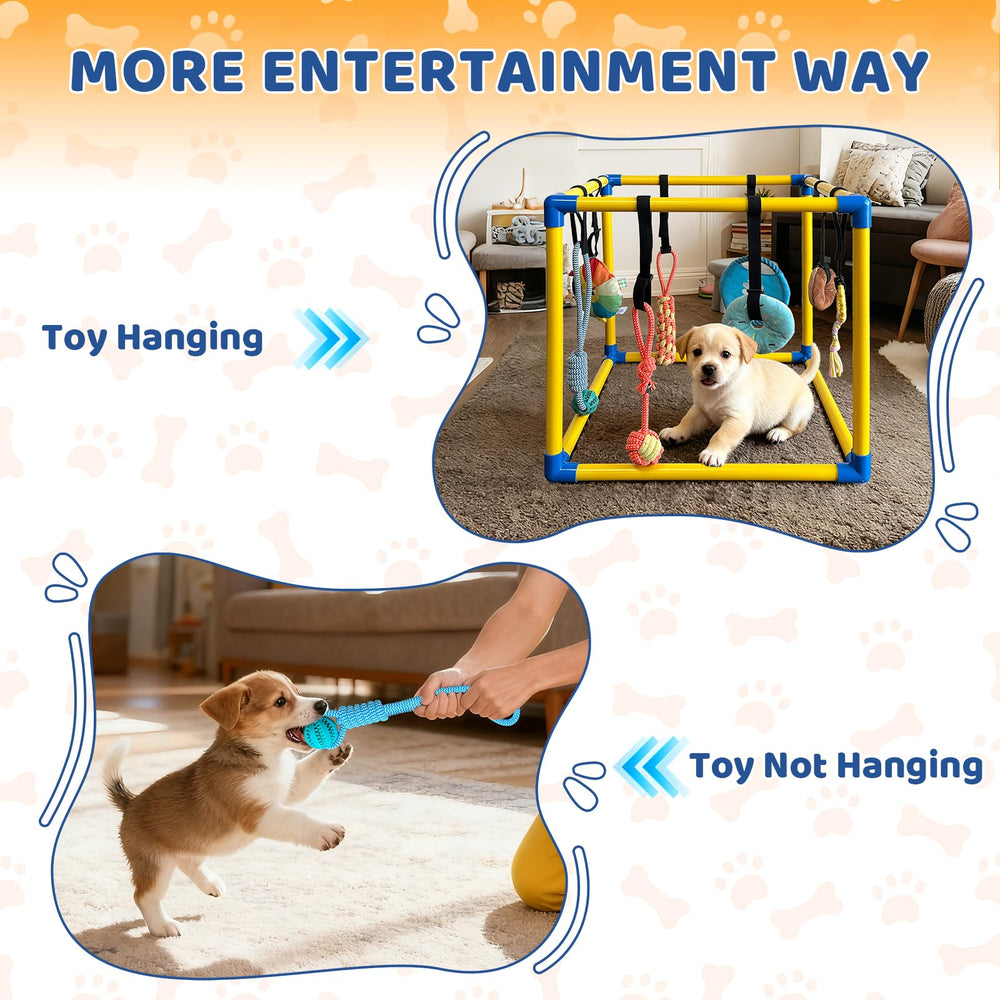 Lehorra Puppy Play Gym anti-slip pads stabilizing the setup
