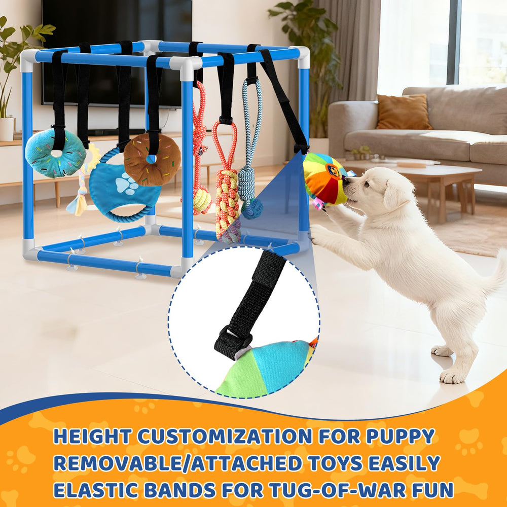 Lehorra Puppy Play Gym anti-slip pads keep the setup stable.