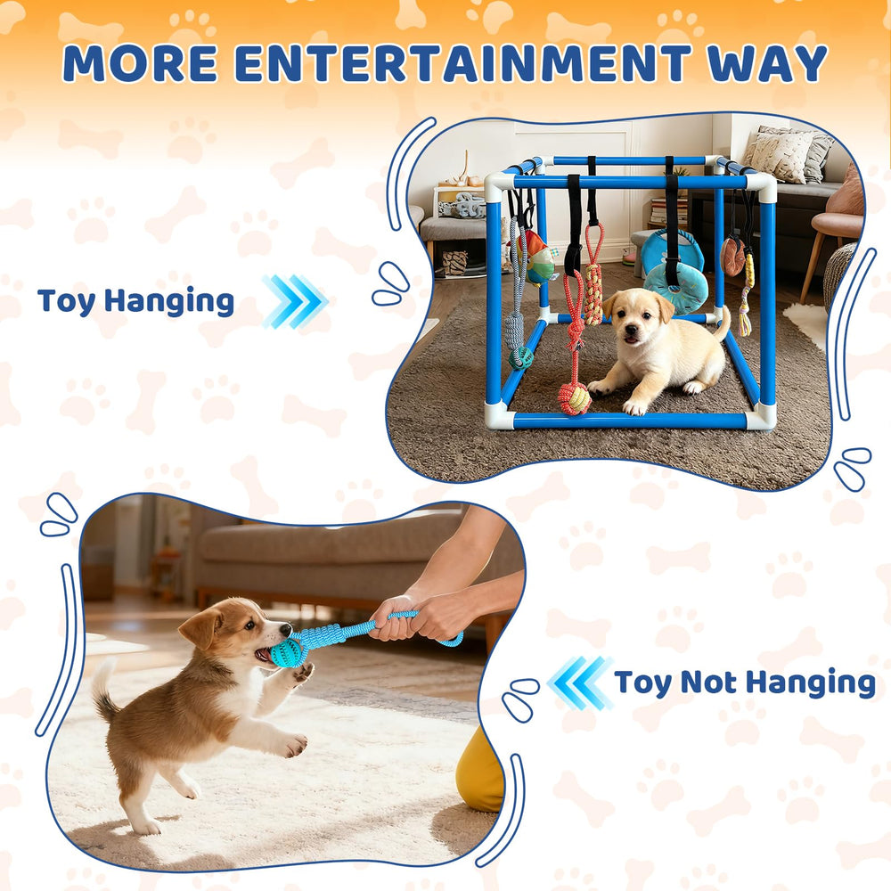 Lehorra Puppy Play Gym durable materials support long-term enrichment.