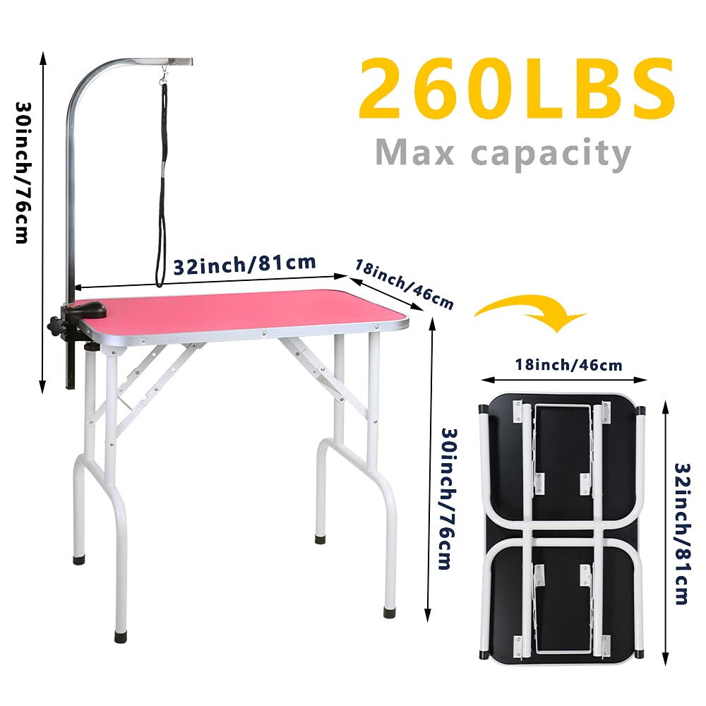 LEIBOU heavy-duty iron frame provides a stable grooming platform