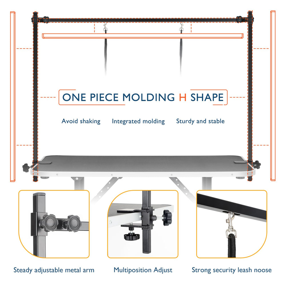 LEIBOU heavy-duty iron frame provides stable support during trimming and brushing.