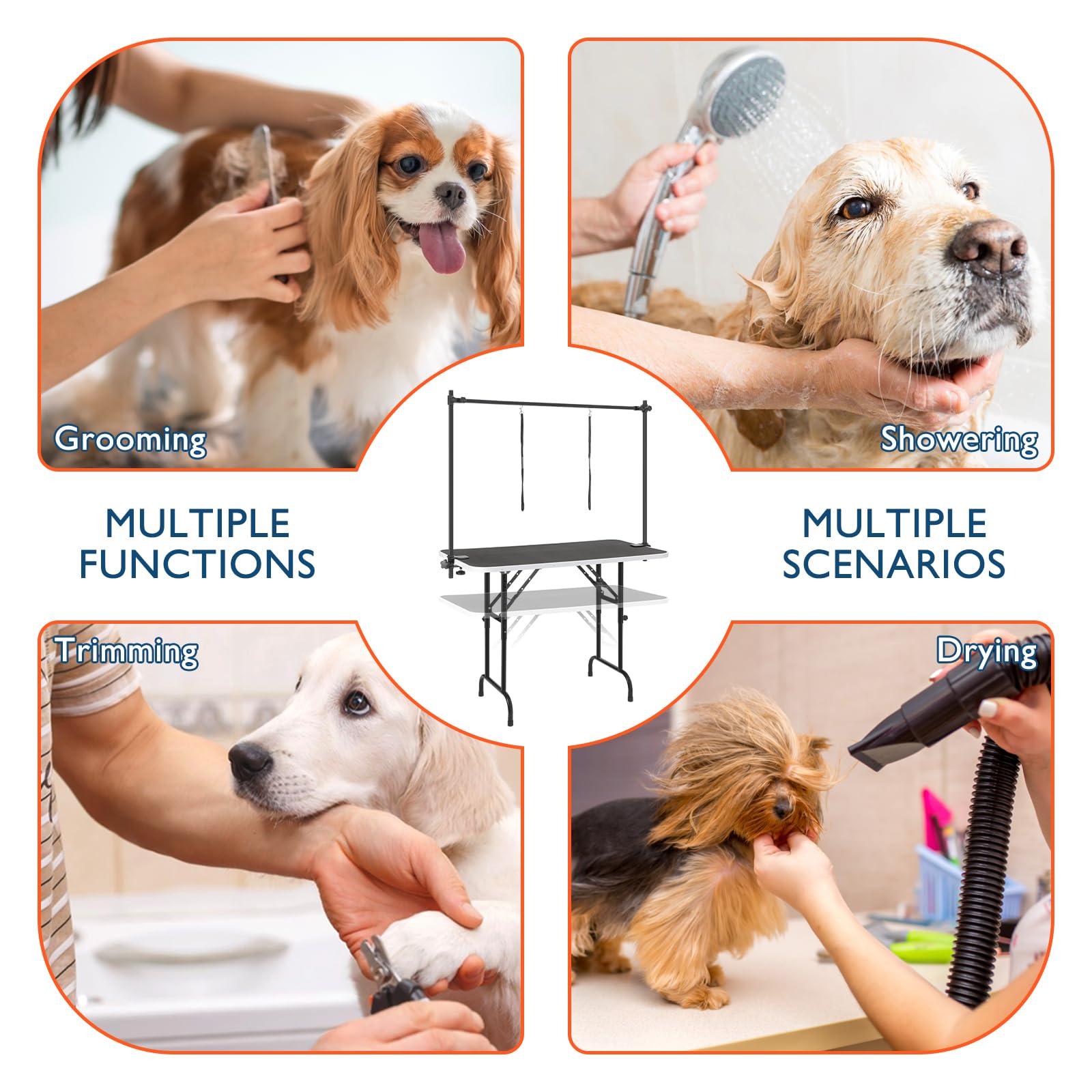 LEIBOU waterproof surface is easy to wipe clean after grooming.