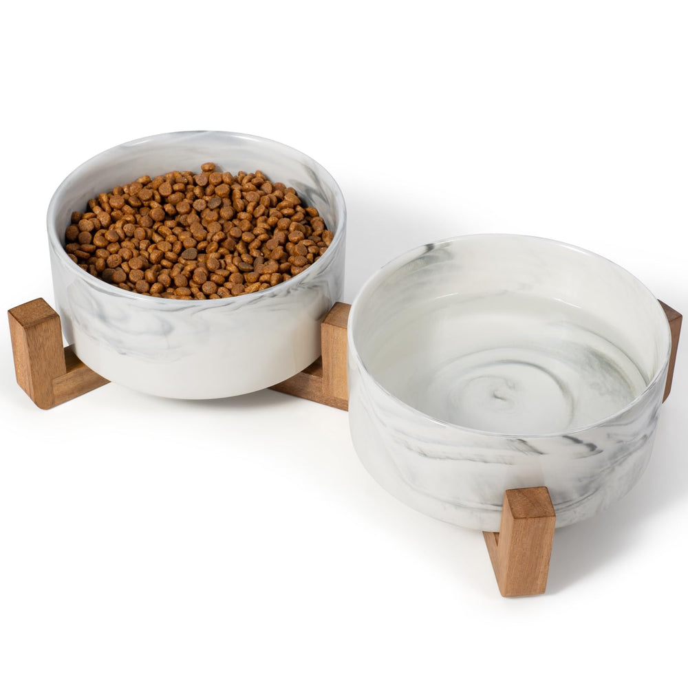 Leiyiida wood-stand dog bowls elevate feeding for tidy spaces.