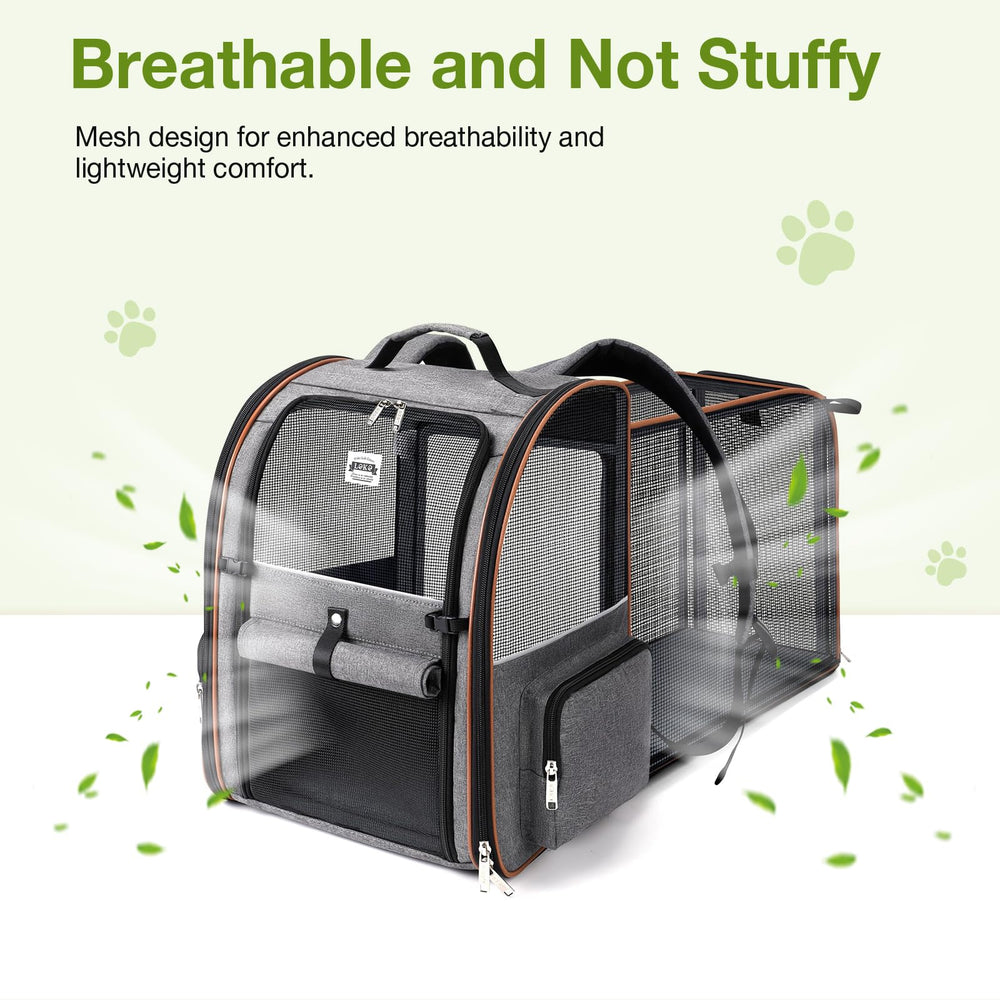 Lekebobor cat carrier ventilation mesh delivers maximum airflow on outings.