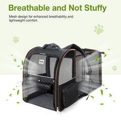 Lekebobor expandable back view demonstrates extra space for pets.