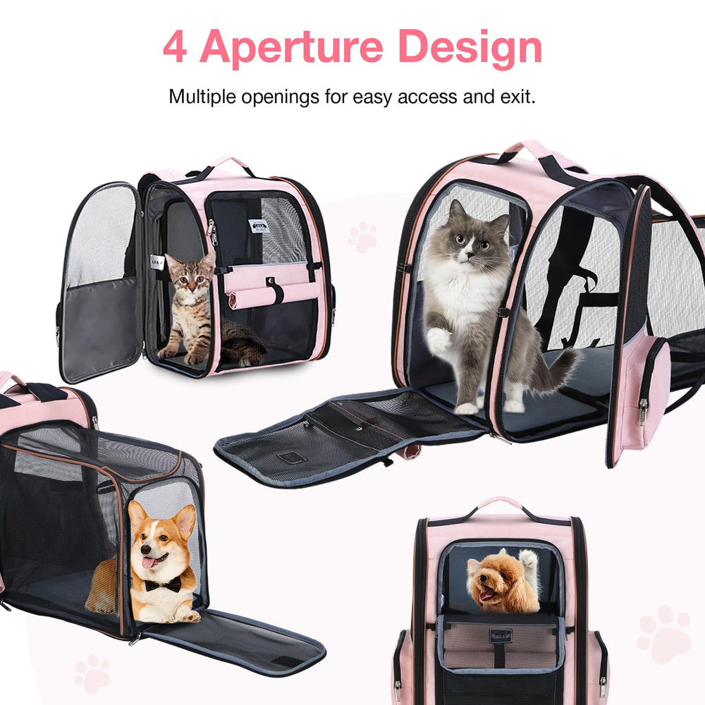Lekebobor large cat backpack carrier bottom pad for solid pet support