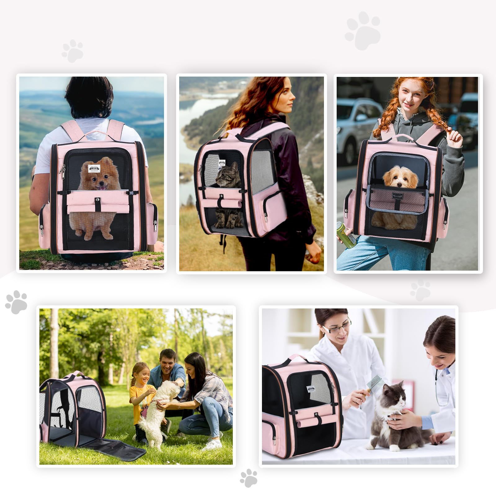 Lekebobor large cat backpack carrier collapsed-flat design for storage