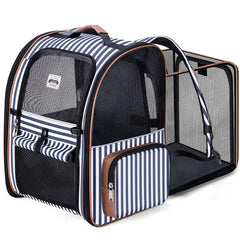 Lekebobor large cat backpack expandable back view showing extra space for pets