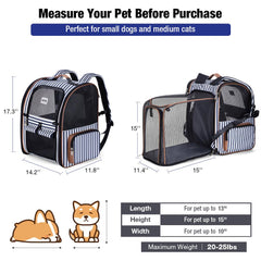 Lekebobor pet carrier backpack four entrances enhances pet viewing and entry convenience