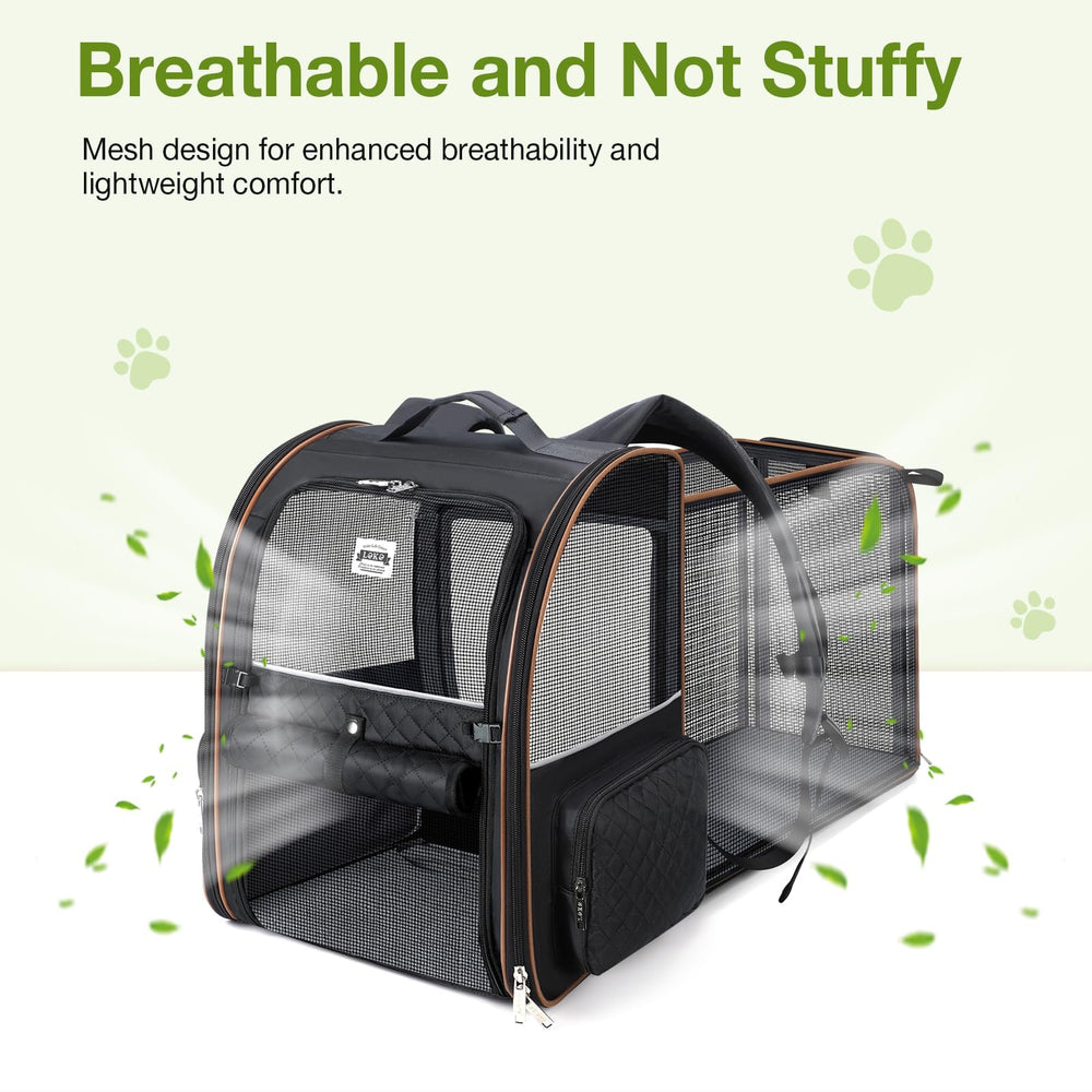 Safety leash helps prevent escapes in the Lekebobor backpack carrier