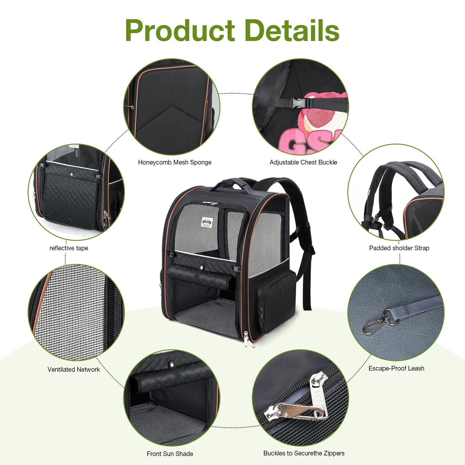 Roller blind shade shields your pet from sun during outings with Lekebobor