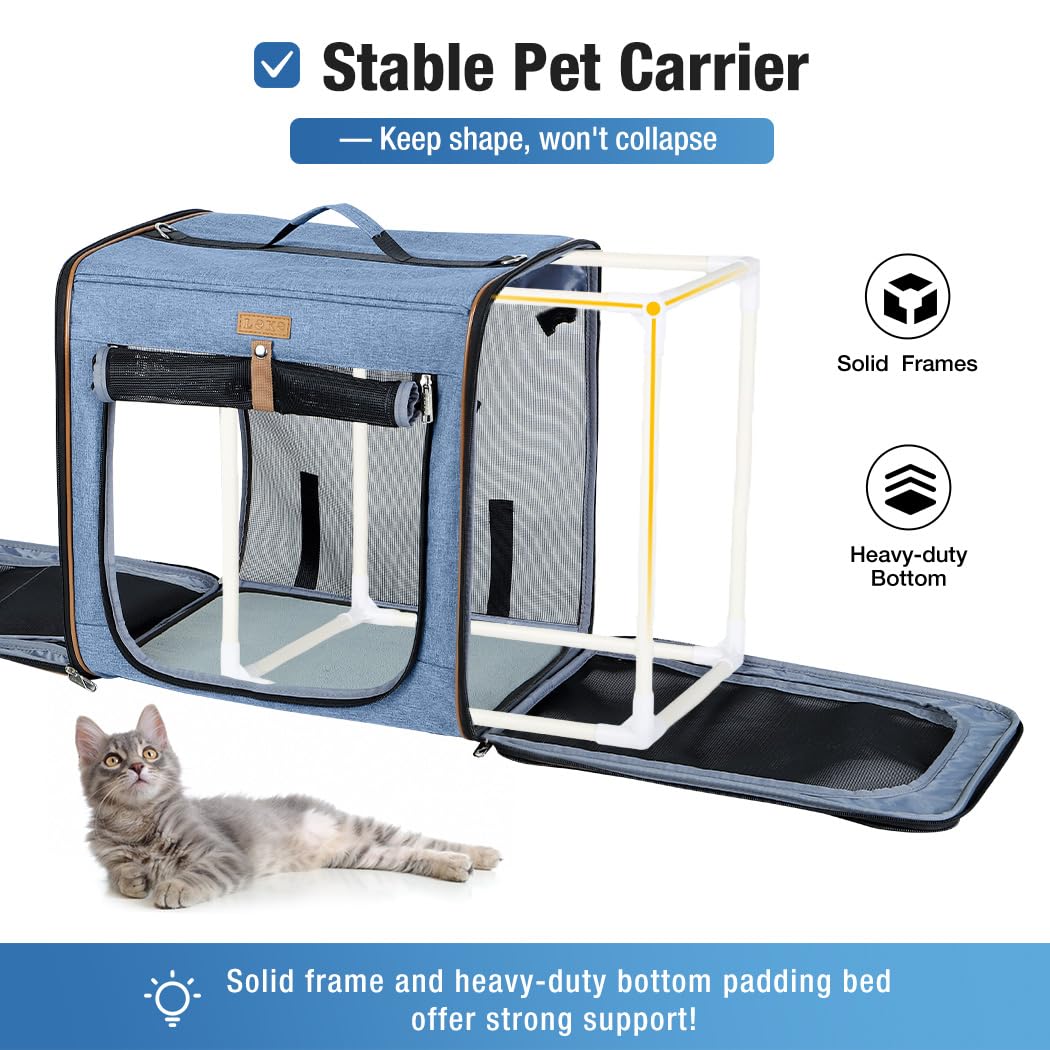 Lekereise 2-in-1 cat travel carrier functioning as a playpen during trips
