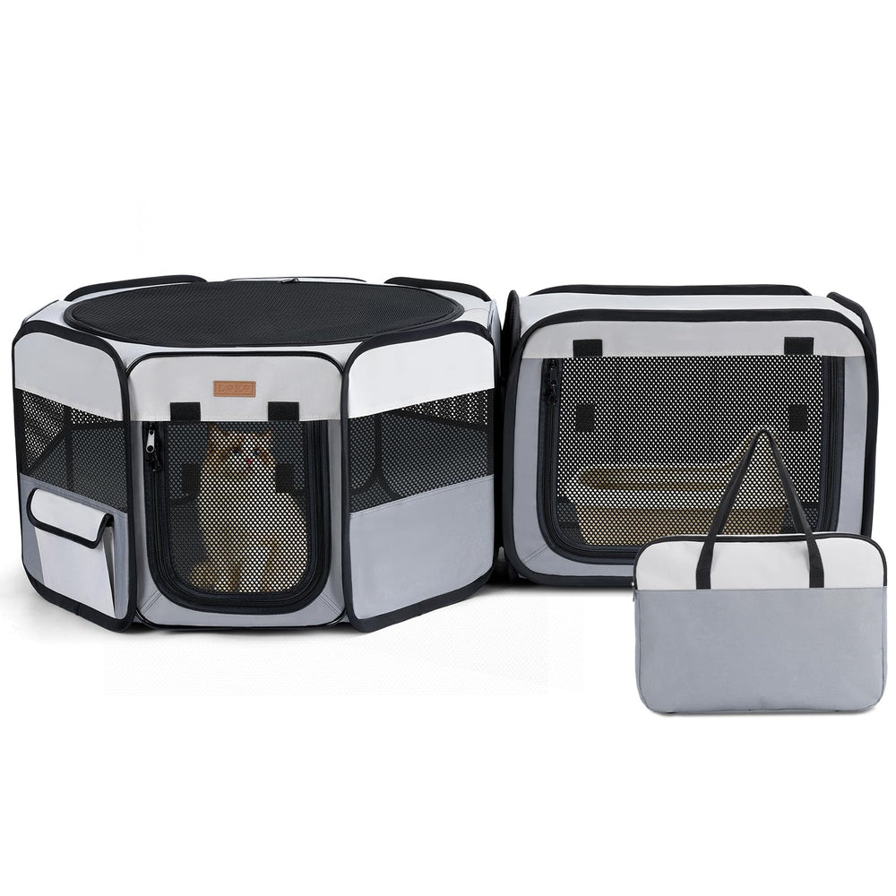 Lekereise 47x16 playpen two-room setup for safe independent play