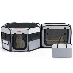 Lekereise 47x16 playpen two-room setup for safe independent play