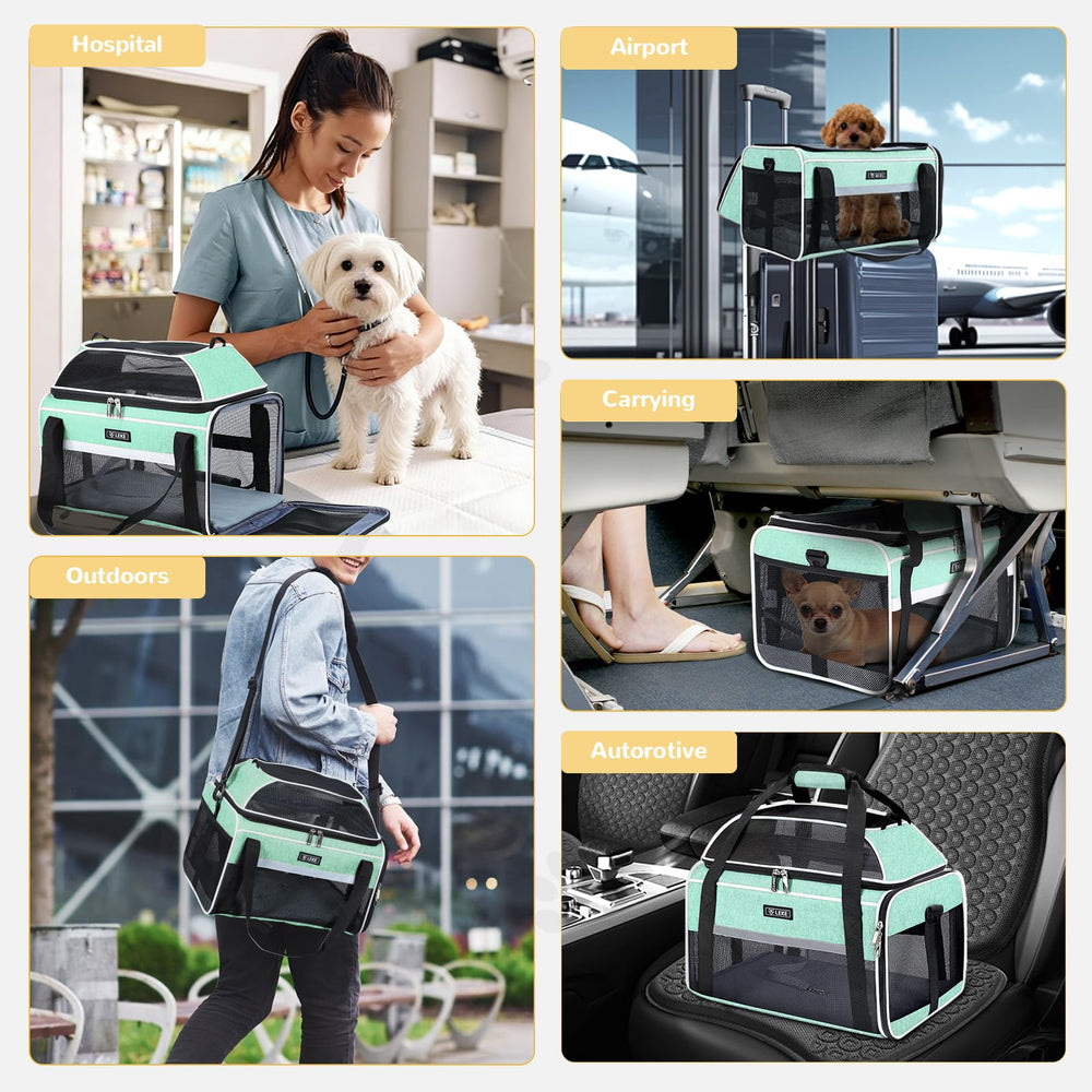 Lekereise airline-approved design fits under-seat on major carriers.
